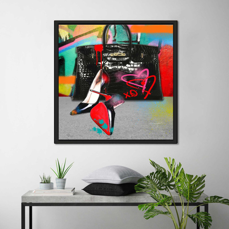 Bad Decisions 2B (Square) par By Jodi - impression, Cadre flottant noir, H 27,5 po x l 27,5 po x P 2 po