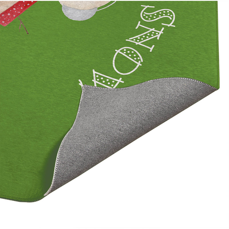 Tapis de porte d'intérieur Let it Snow, Vert, L 60 po x L 84 po