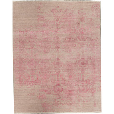 Wool Damask Area Rug