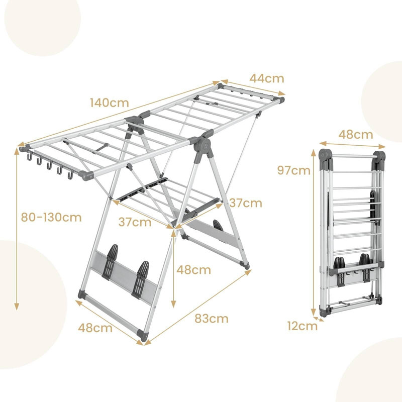 Foldable Gullwing Drying Rack