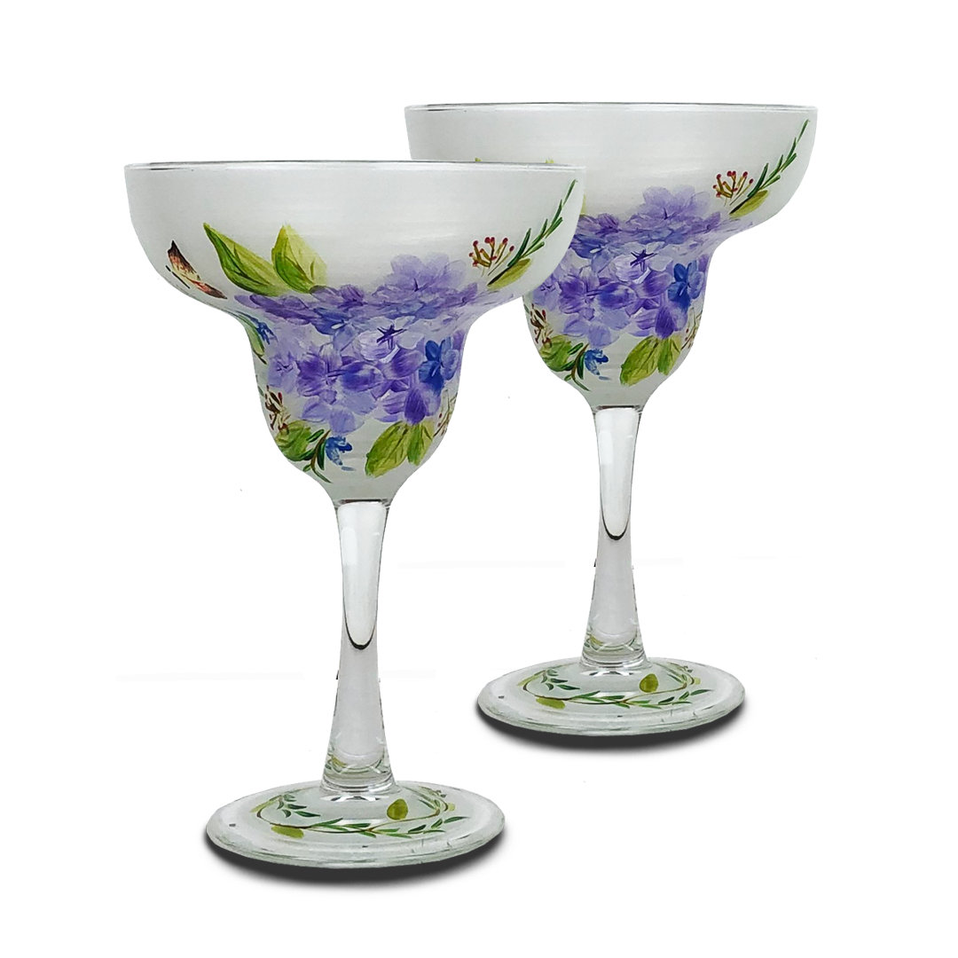 Springtime in Paris Shamrock 9 oz. Margarita Glass (Set of 2) One Allium Way®