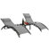 60'' Long Reclining Chaise Lounge Set with Cushions and Table (Set of 2)