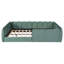 Lit plateforme pour lit double rembourré en velours vert-129682530