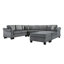 Canapé modulaire en U de style contemporain en chenille-1990662507