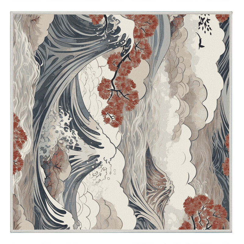 Petal Vista Rug, Square 3'