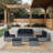 6 Piece Patio Wicker Sectional Set