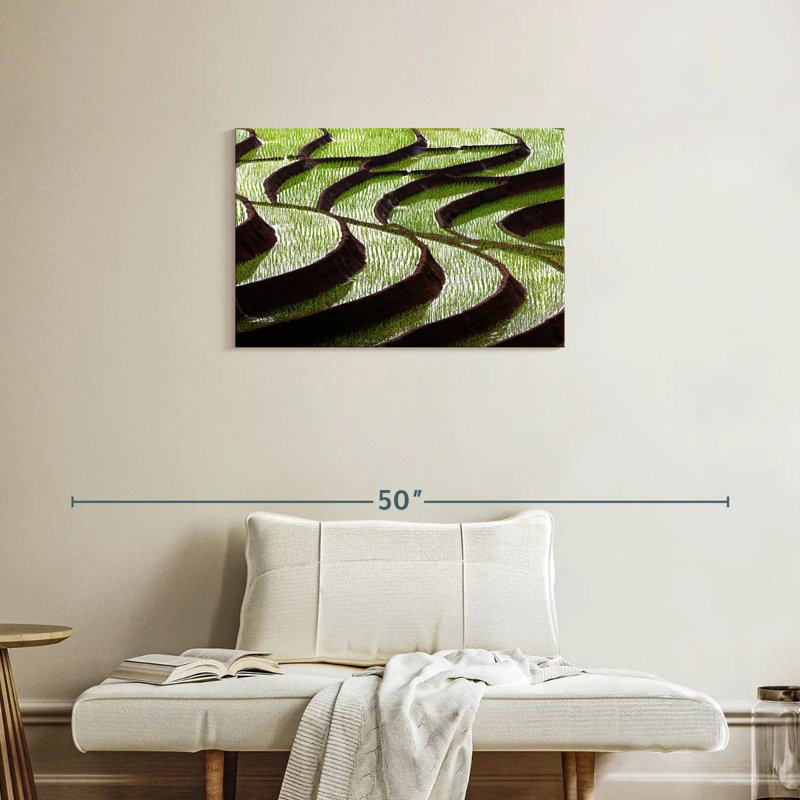 Curvy Rice Terraces, 20" H x 30" W