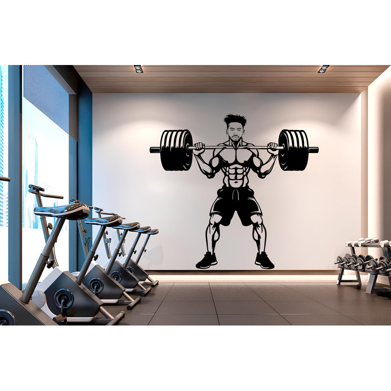 Adhésif décoratif gym, H 50 po x l 54 po, Beige