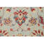 Tapis beige / rouge en laine noué à la main de conception unique 8 pi 7 po x 12 pi New Age