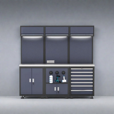 Workshop garage complete storage system set
