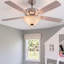 Abat-jour de rechange pour ventilateur de plafond Kira Home de 13 po, bol en résine albâtre
