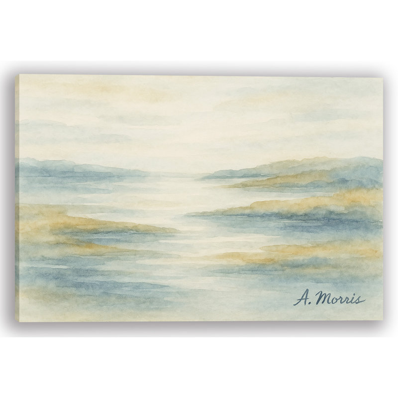 «Morning Tide» par A. Morris - Art mural sur toile tendue, H 30 po x l 40 po