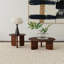 Table de bout ronde brune