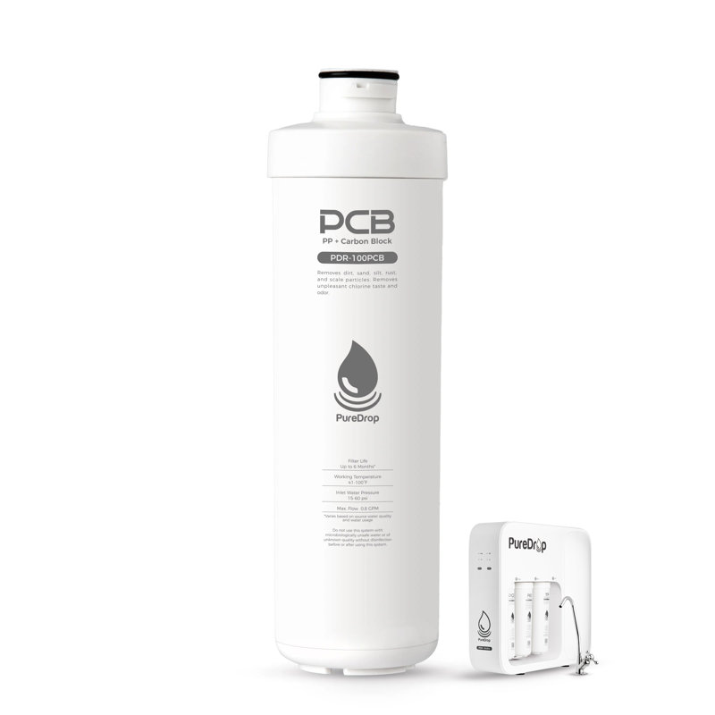 PureDrop PDR-100PCB PP & Carbon Block Composite Filter Replacement Cartridge for PDR-100RO System