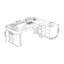 Bureau rectangulaire blanc / blanc + bois doré + bois manufacturé + Barenia avec 6 tiroirs-1680650832