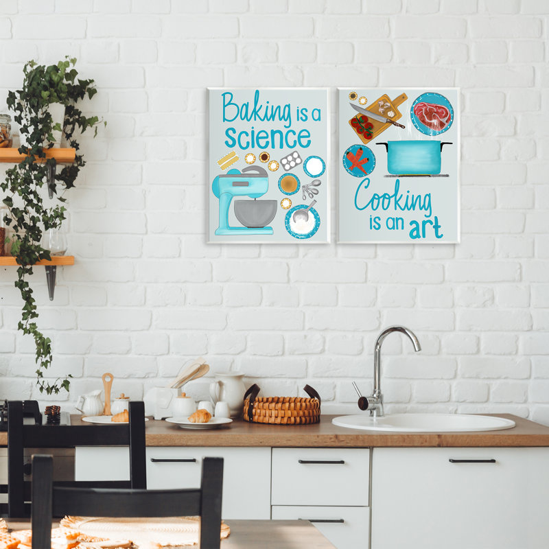 Baking & Cooking Phrases 2pc Wall Plaque Set, design by Christine Becker
