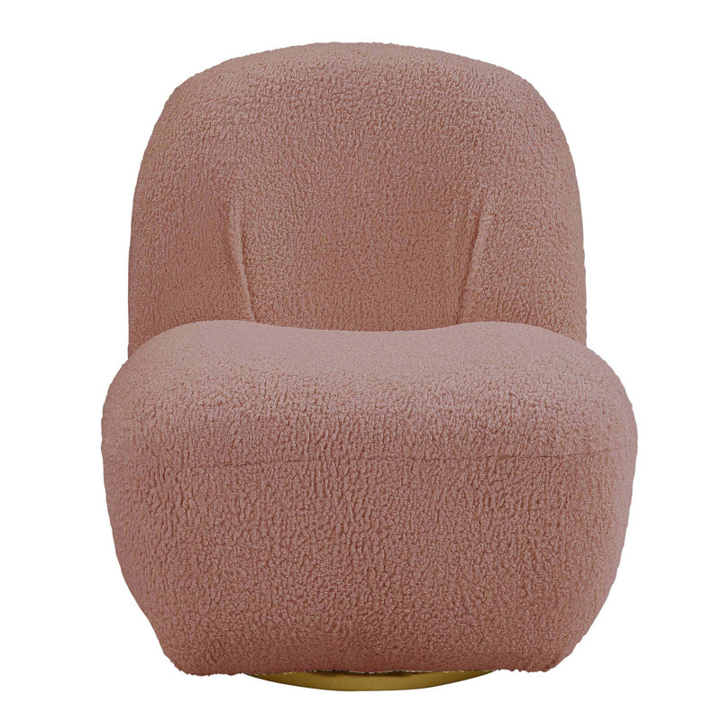Fauteuil d'appoint pivotant rose