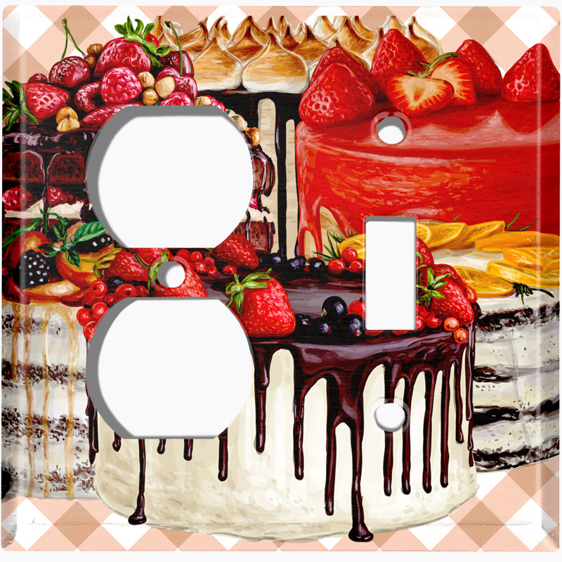 Patterned 2 - Gang Combination Plate Standard Combination Wall Plate