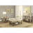 Industrial Style Angled Support Sofa Table With Marble Top And Bottom Shelf, Ideal For Living Room Decor.