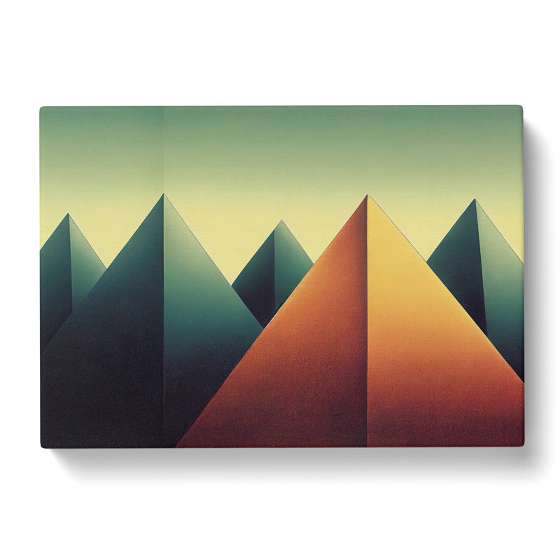 Heartwarming Pyramids Abstract - Wrapped Canvas, 35cm H x 50cm W x 3cm D