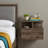 12" Brown Wood One Drawer Nightstand-1311364753