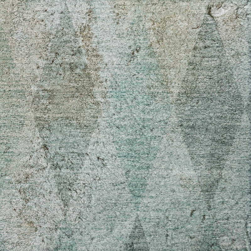 Tapis à poil long de qualité supérieure lavable à la machine ADS561, Sarcelle, 9 pi x 12 pi