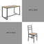 Ensemble de table de salle à manger 48 pièces en bois 48 po pour 4 panneaux de fibres à densité moyenne, dossier incurvé, conception Tuck compacte, table de 176 lb, boîte mince de 4,7 po-783621582-796115098-796115100