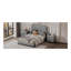 Structure de lit double pleine grandeur avec motif de rivets, lit plateforme moderne en velours avec tête de lit capitonnée, gris-1883005056-1883005071