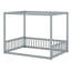 Lit à baldaquin avec garde-corps sur tout le périmètre et clôture de sécurité-784551235
