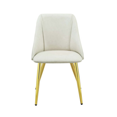 Chaise d'appoint en cuir synthétique Gaines
