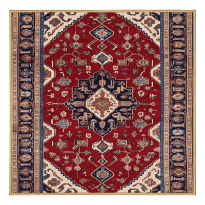 Machine Washable Persian Brown Area Rug