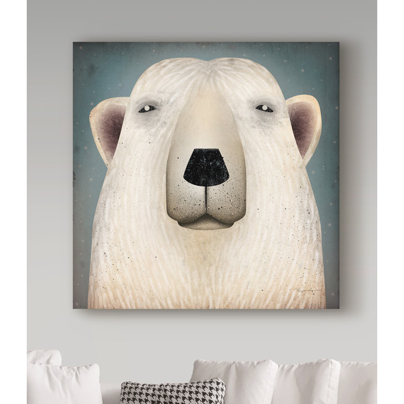 « polar bear wow », art sur toile, H 14 po x l 14 po x P 2 po