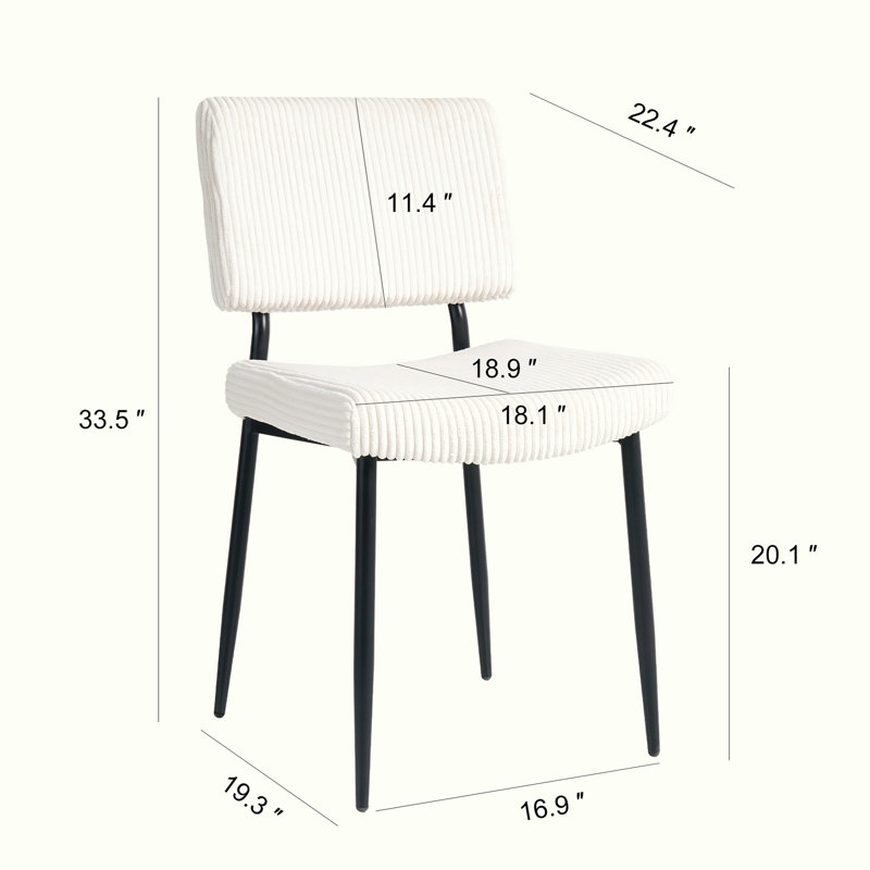 Upholstered Dining Chairs, White