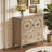 Modern Burlywood Solid Wood Accent Cabinet