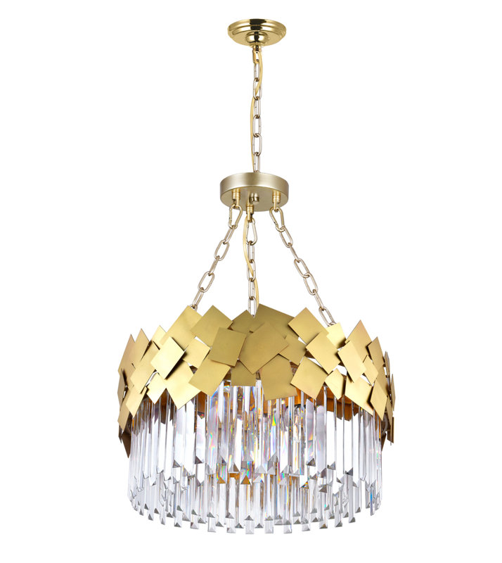 6 - Light Dimmable Drum Chandelier