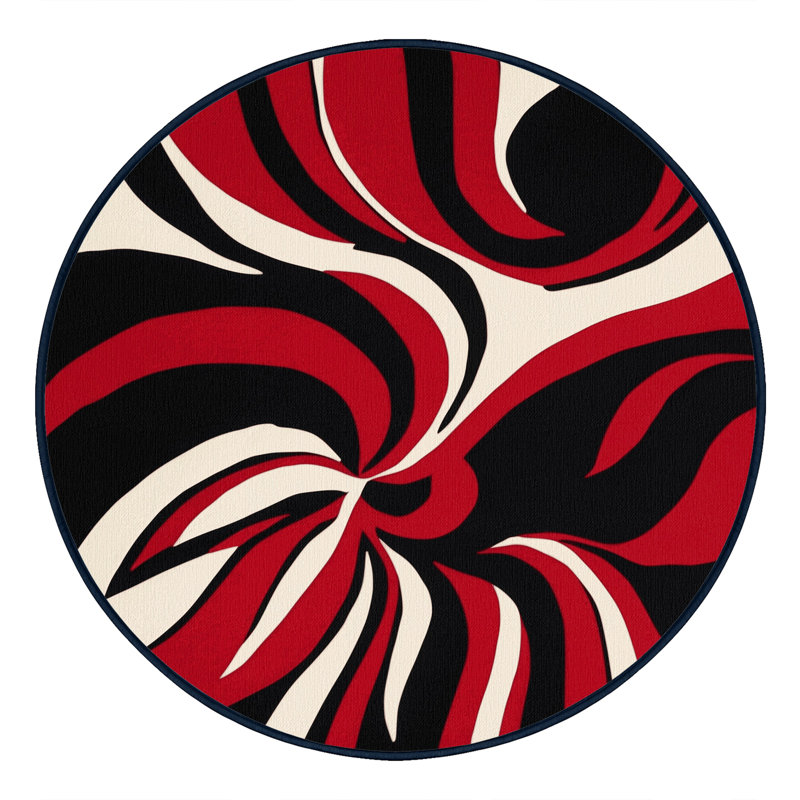 Flame Arc Rug, Round 5'