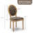 French Style Vintage Solid Wood Upholstered Dining Chair Set-1367719055-1357781866