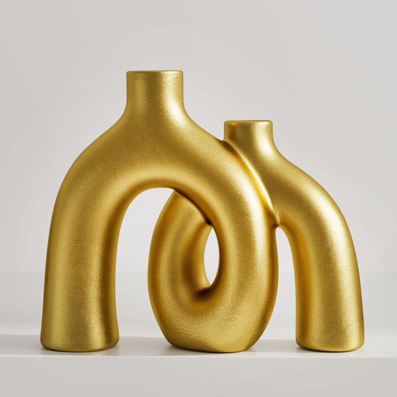 Ensemble de vases Hug Donut, Doré
