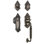 Grande Victorian Handleset with Single Cylinder Deadbolt and Door Knob and Rosette
