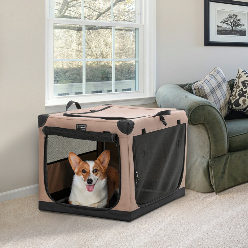 Cage pour chien réglable Tucker Murphy Pet ™, Grand (H 23 po x l 36 po x P 24 po), Brun