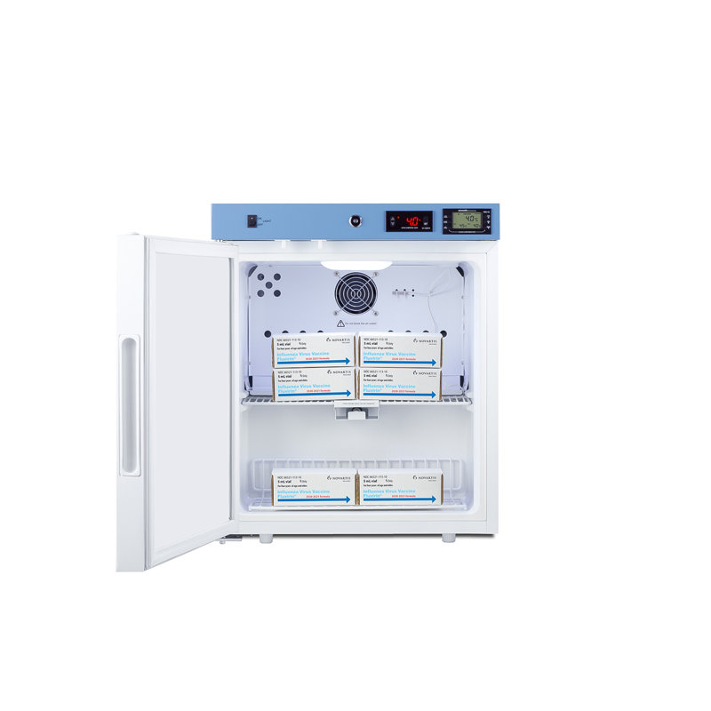 EQtemp 19" Wide Compact Healthcare refrigerator, Left Hand Swing