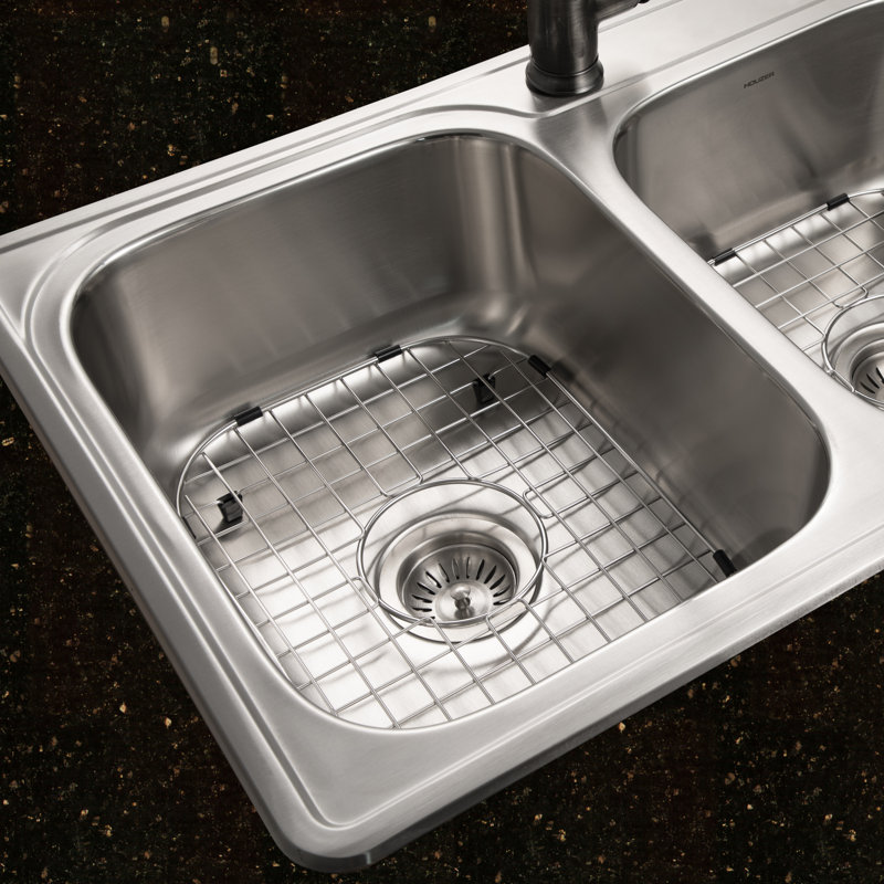 Glowtone 33 " L Drop-In Double Bowl Stainless Steel Kitchen Sink