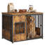 Grande niche pour chien avec rangement intégré, cage d'intérieur pour animaux de compagnie