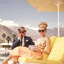 Oliver Gal Poolside Palm Springs Couple Coastal - Luxury Shadowbox Framed Wall Art-1795362938-1795362932