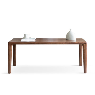 Nut-brown Solid Wood Rectangular Coffee Table