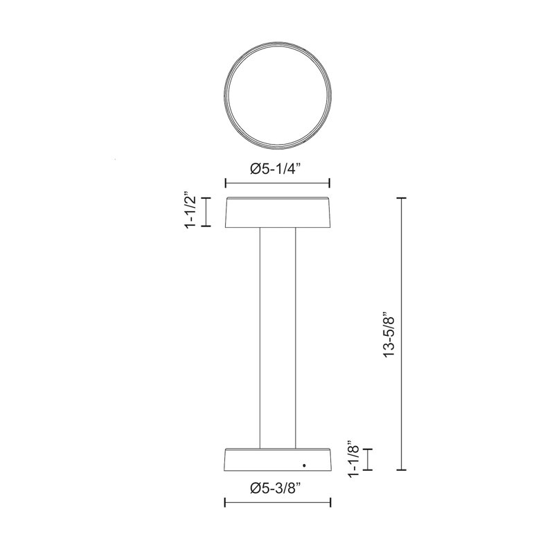 Como LED Bollard Light, 13.625" H x 5.25" W x 5.25" D