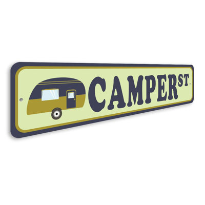 Enseigne en aluminium Camper Street