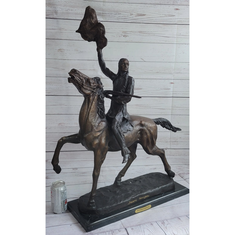 Statue Buffalo Signal de Frederic Remington