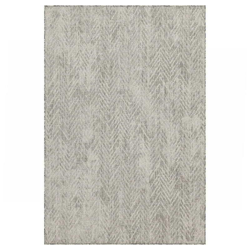 Silver Indoor/Outdoor Area Rug, Rectangle 7'10" x 10'3"