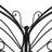 Shiela Solid Wood Console Table with Artistic Butterfly Iron Base – 40.75'' Wide farmhouse Entryway Table for Hallway or Living Room